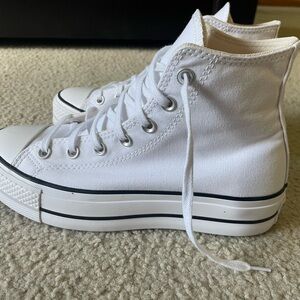 Converse White and Black High-Top Sneakers